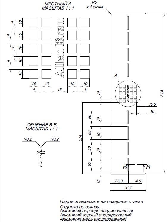 Накладка для сифона Allen Brau Infinity 8.210N5-BA серебро браш