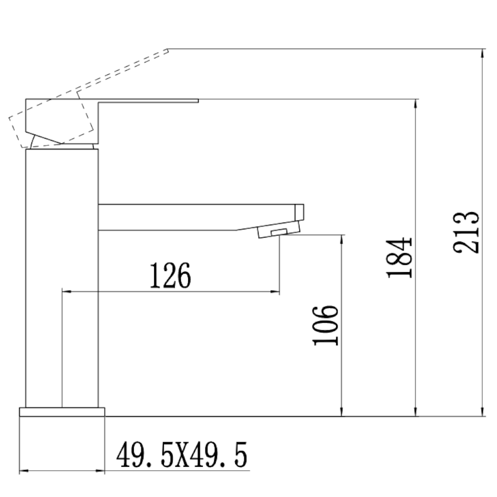 Смеситель для раковины Fmark FS8101H, черный