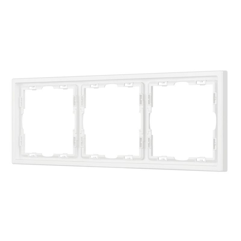 Рамка пластиковая FRM-NOBE-SFPL-3-WH Arlight 054219