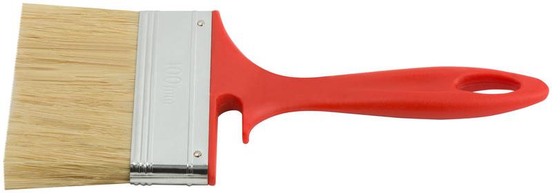 Кисть флейцевая "Крафт" 100мм натур. свет. щетина пластик. ручка с выемкой КУРС 00845