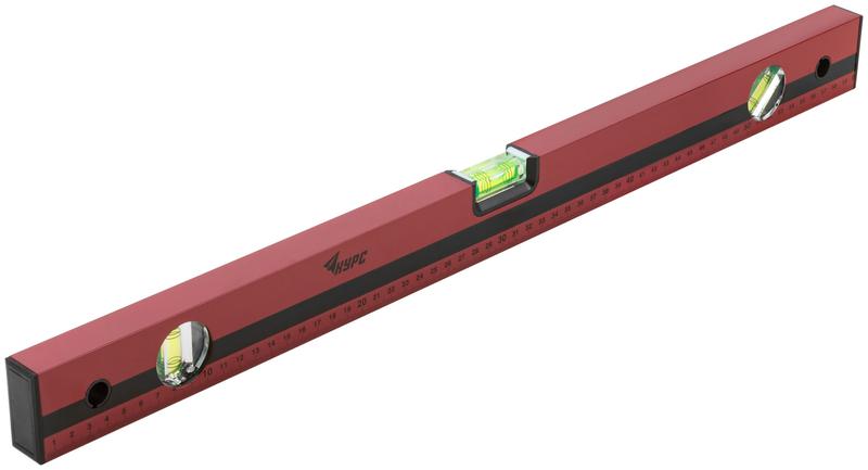 Уровень "Оптима" 600мм 3 глазка фрезерованная рабочая грань красн. корпус КУРС 18023