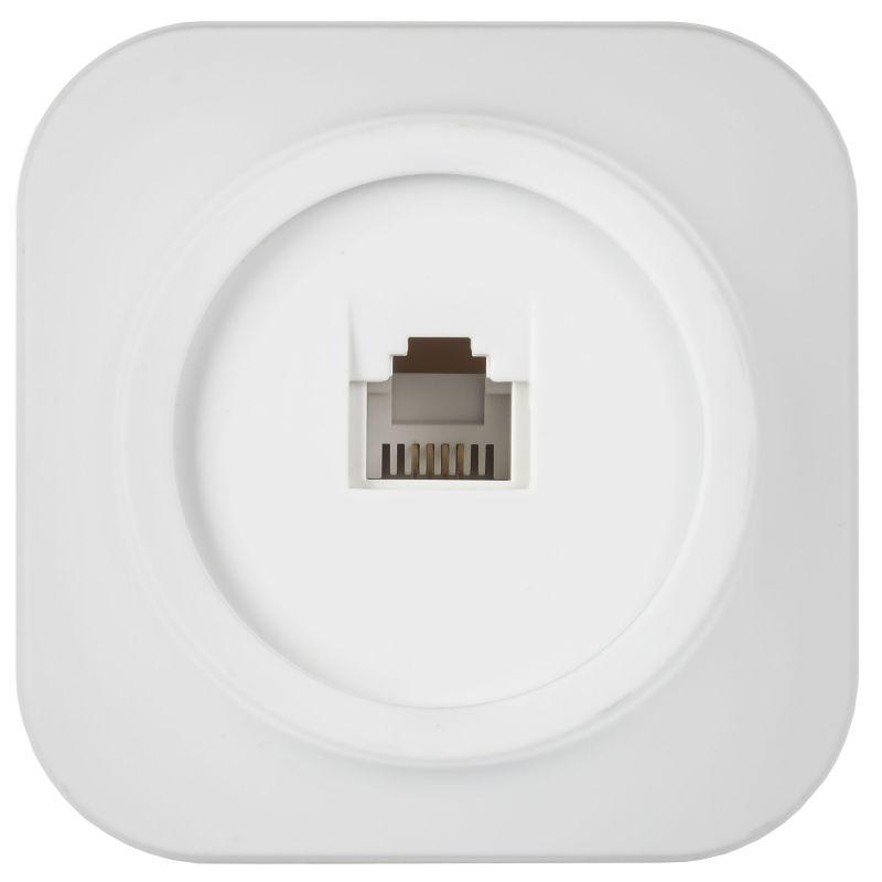 Розетка телефонная ОП RJ11 GLORY РТ20-ХБм бел. матов. IEK ETH10-K01M