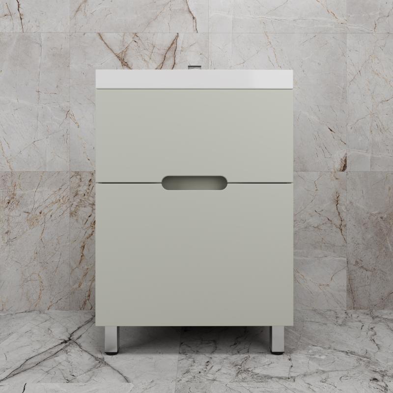 Тумба напольная "Матис 60" под ASTI 60 (2 ящика), ОЛИВА, ЭМАЛЬ