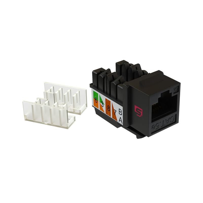 Вставка Keystone Jack RJ45 90град. кат.5E неэкранир. заделка тип 110 черн. SYSMATRIX KJ 5EU090.TLBK