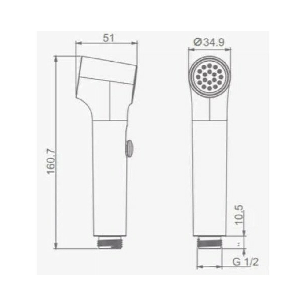 Лейка для гигиенического душа Raglo R460.05.09, графит