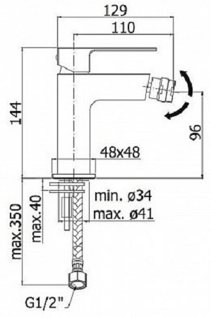 Смеситель для биде Paffoni ELLE EL131CR Хром