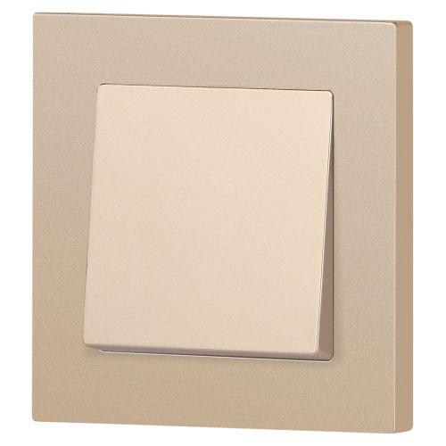 Кнопка Accent 6-109-04 10А-250В IP20 СУ шампань Intro Б0063610