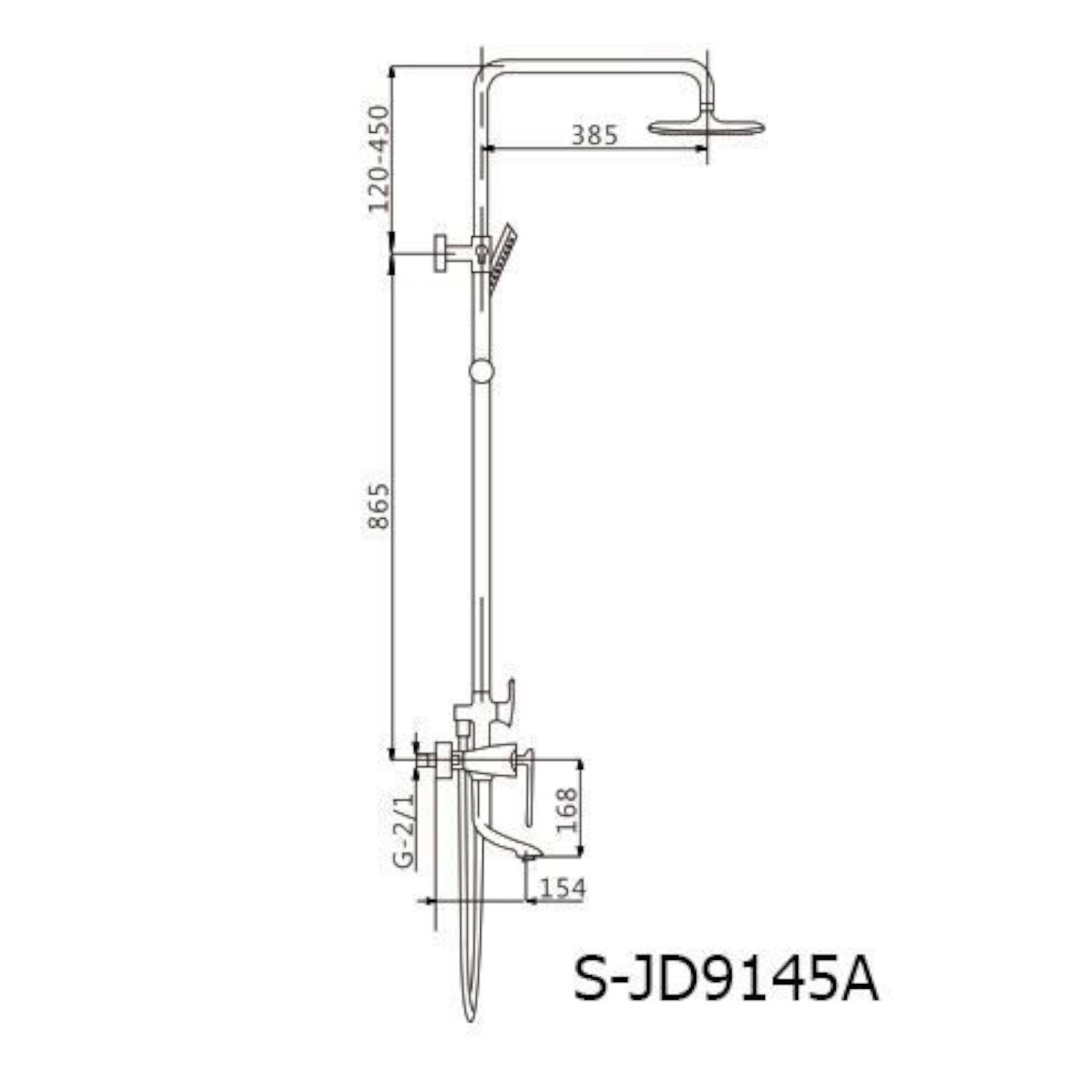 Душевая система Savol S-JD9145A, хром