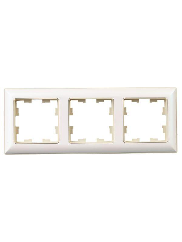 Рамка 3-м BRITE РУ-3-Бр беж./жемчуж. IEK BR-M32-12-1-K10