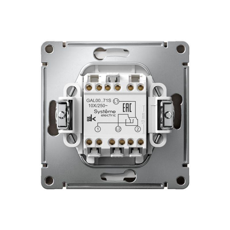 Переключатель перекрестный ArtGallery 10AX быстрозажим. клем. механизм мокко SE GAL000671S