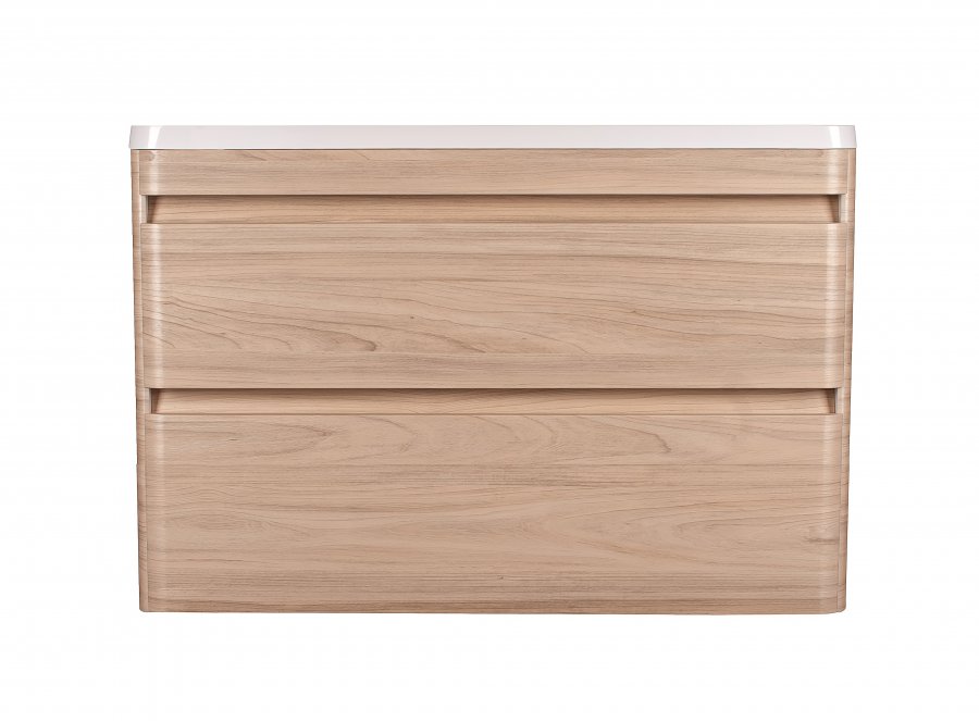 Тумба подвесная "Атлантика 100", Люкс ясень перламутр, PLUS