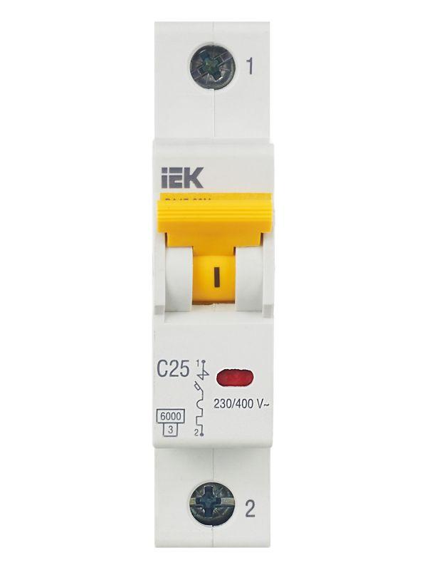 Выключатель автоматический модульный 1п C 25А 6кА ВА47-60M KARAT IEK MVA31-1-025-C