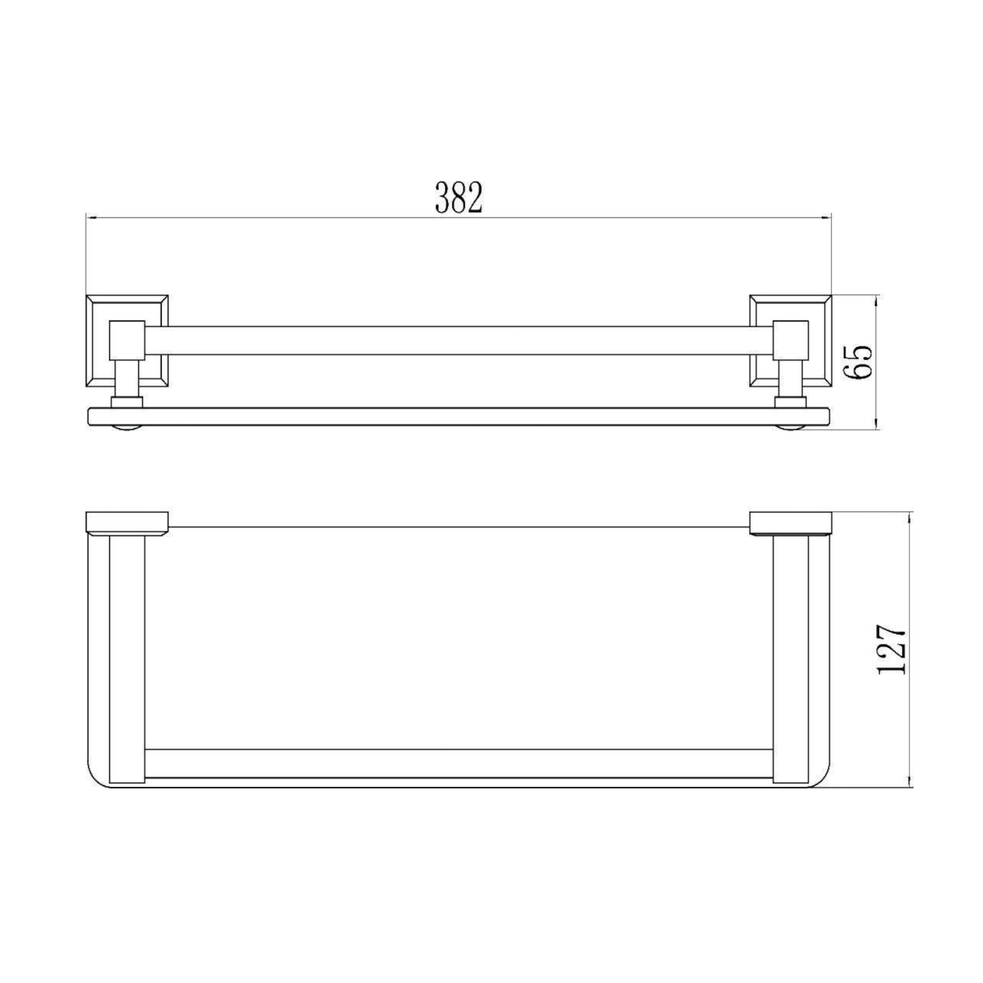 Полка стеклянная Savol S-409591, хром