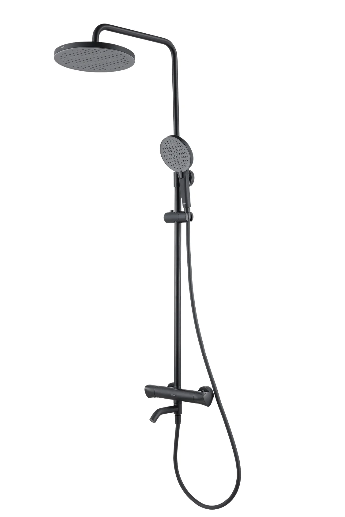 Душевая стойка Arrow AMG13SH848U2BC, с термостатом, черный матовый