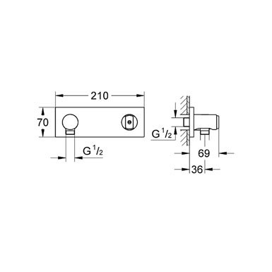 Настенный держатель Grohe Grohtherm F 27621000