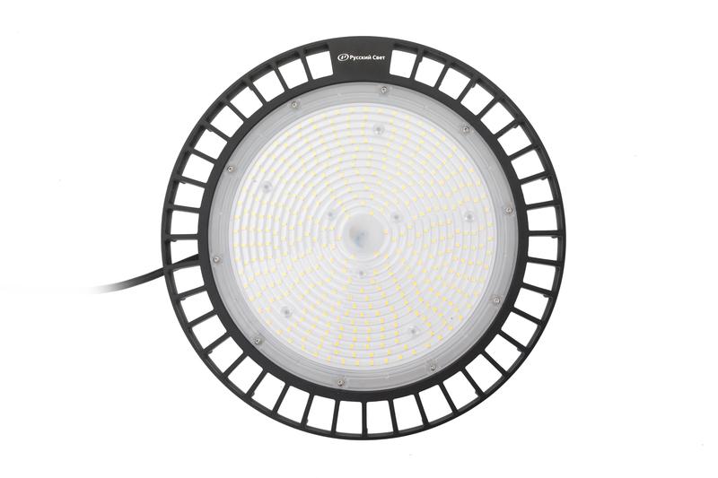 Светильник светодиодный ДСП IB 10 S 150W VW 850 BK D298xH112мм 150Вт 5000К IP65 High Bay подвес черн. Русский Свет 16091023047