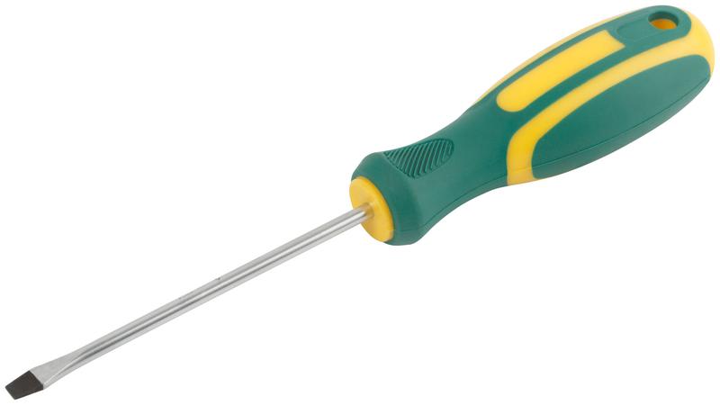 Отвертка "Контур" CrV сталь прорезиненная ручка 3х75мм SL FIT 55200