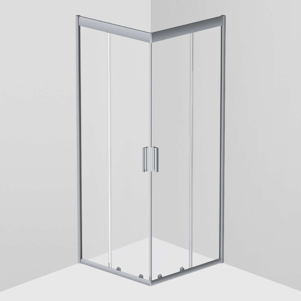 W90G-403-090MT Gem душ.ограждение 90х90 квадрат,стекло прозрачное,профиль мат. серебро, без поддона
