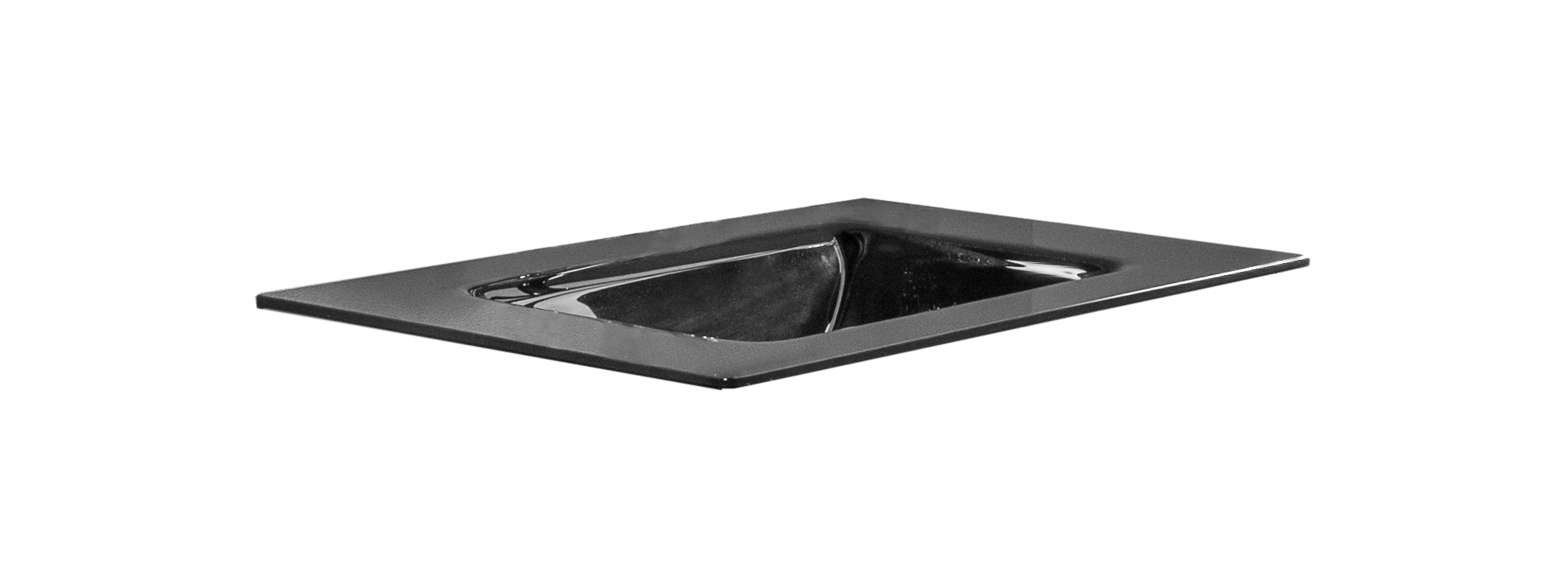 Столешница стекло 80 см моноблок BLACK