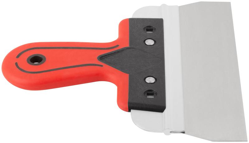 Шпатель фасадный Профи 200мм прорезиненная ручка нерж. сталь КУРС 06422