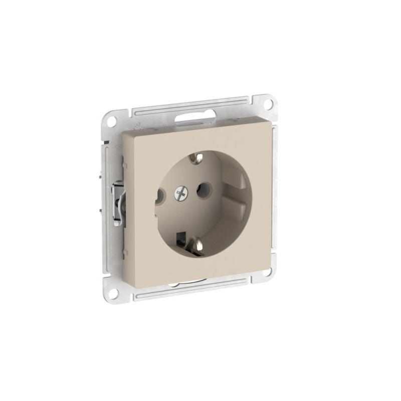 Розетка AtlasDesign 16А с заземл. быстрозажим. клем. механизм песочн. SE ATN001243S