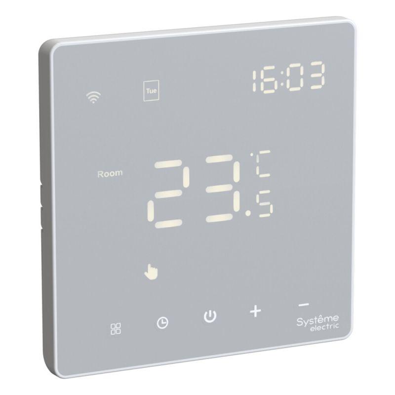 Термостат программируемый ArtGallery 16А с Wi-Fi для электрич. теплого пола моноблочный бел. SE GAL000138