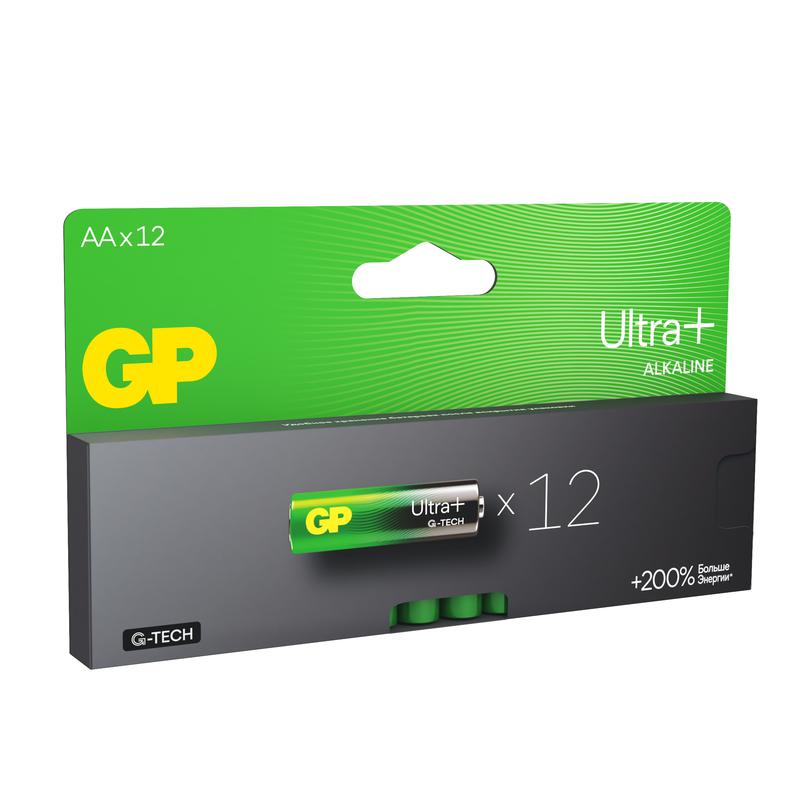 Элемент питания алкалиновый AA/LR6 1.5В Ultra Plus Alkaline G-Tech (блист.12шт) GP 616