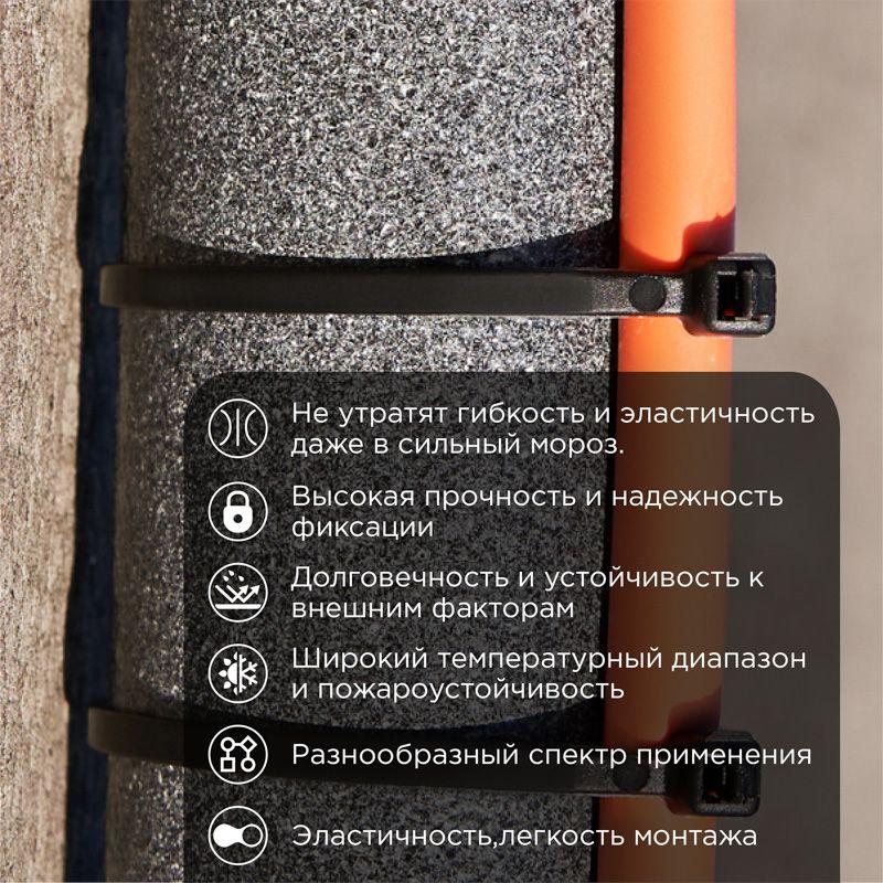 Хомут морозостойкий 150x2.5мм черн. (уп.100шт) Rexant 87-0151