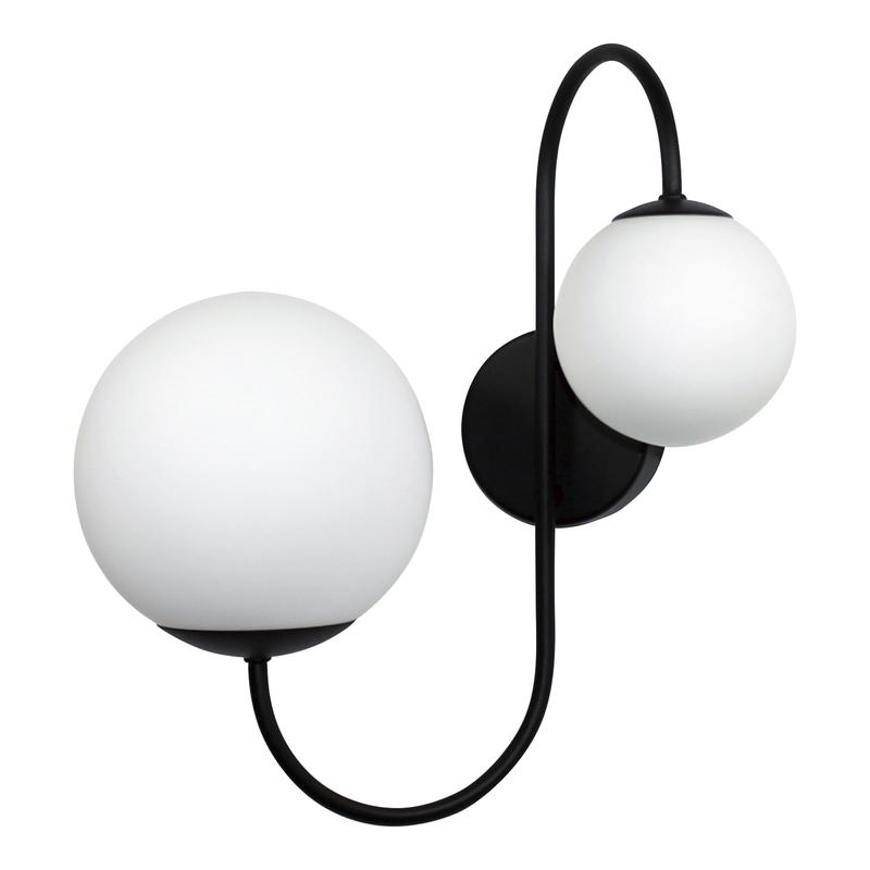 Светильник "Тефия" 521 (Плафон 8728; 8730) НББ 01-2х40-101 (ИМ) настенный черн. Элетех 1005405127