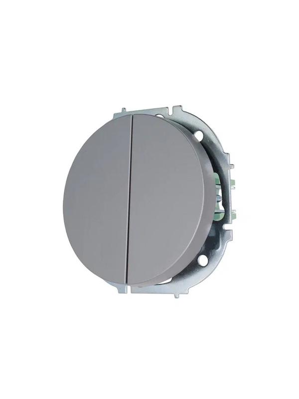 Выключатель 2-кл. СП OSEN 10А IP20 механизм сер. матов. LEZARD 743-7488-101