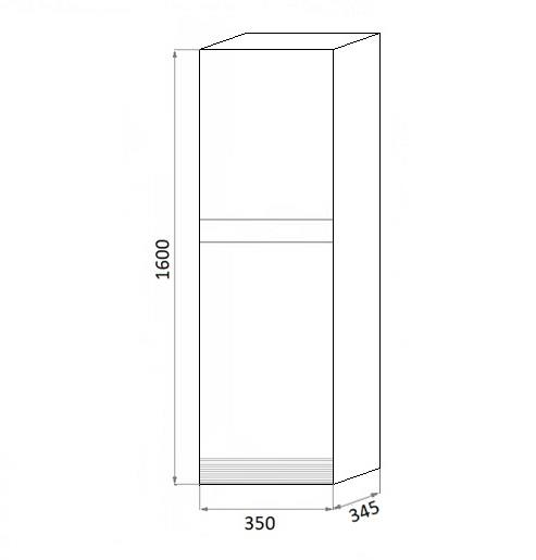 Пенал вертикальный Vision (левый)