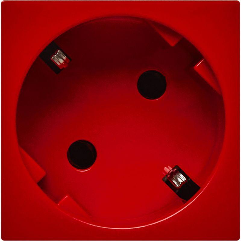 Розетка 2мод. 16А 250В 45град. с заземл. без защ. шторок винт. зажимы красн. ИЭК Leg 4525051