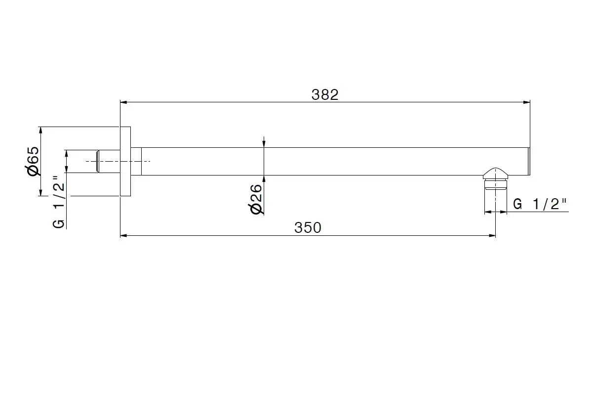Круглая настенная насадка для душа OLE, золотой атласный