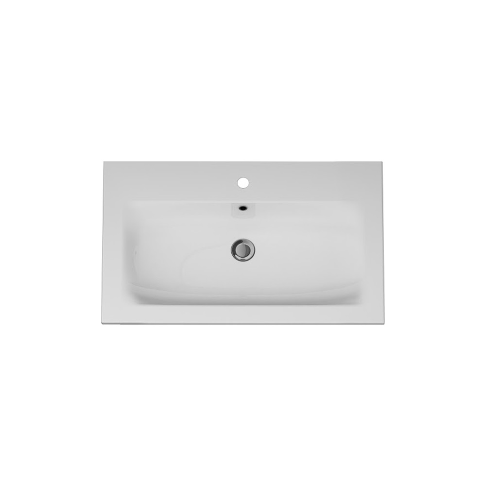 M70AWCC0802WG SPIRIT 2.0, Раковина мебельная, керамическая, 80 см, встроенная, цвет: белый, глянец