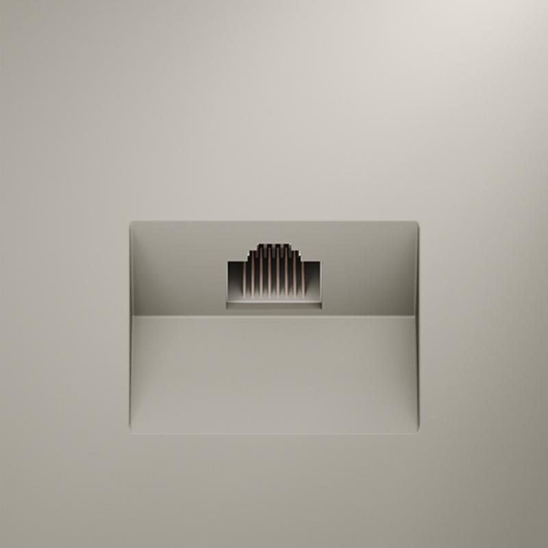 Розетка компьютерная 1-м СП S70 RJ45 кат.6 механизм кашемир Voltum VLS060103