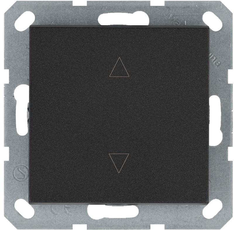 Выключатель для жалюзи 1-кл. 10А IP20 механизм антрацит Jasmart G3018B