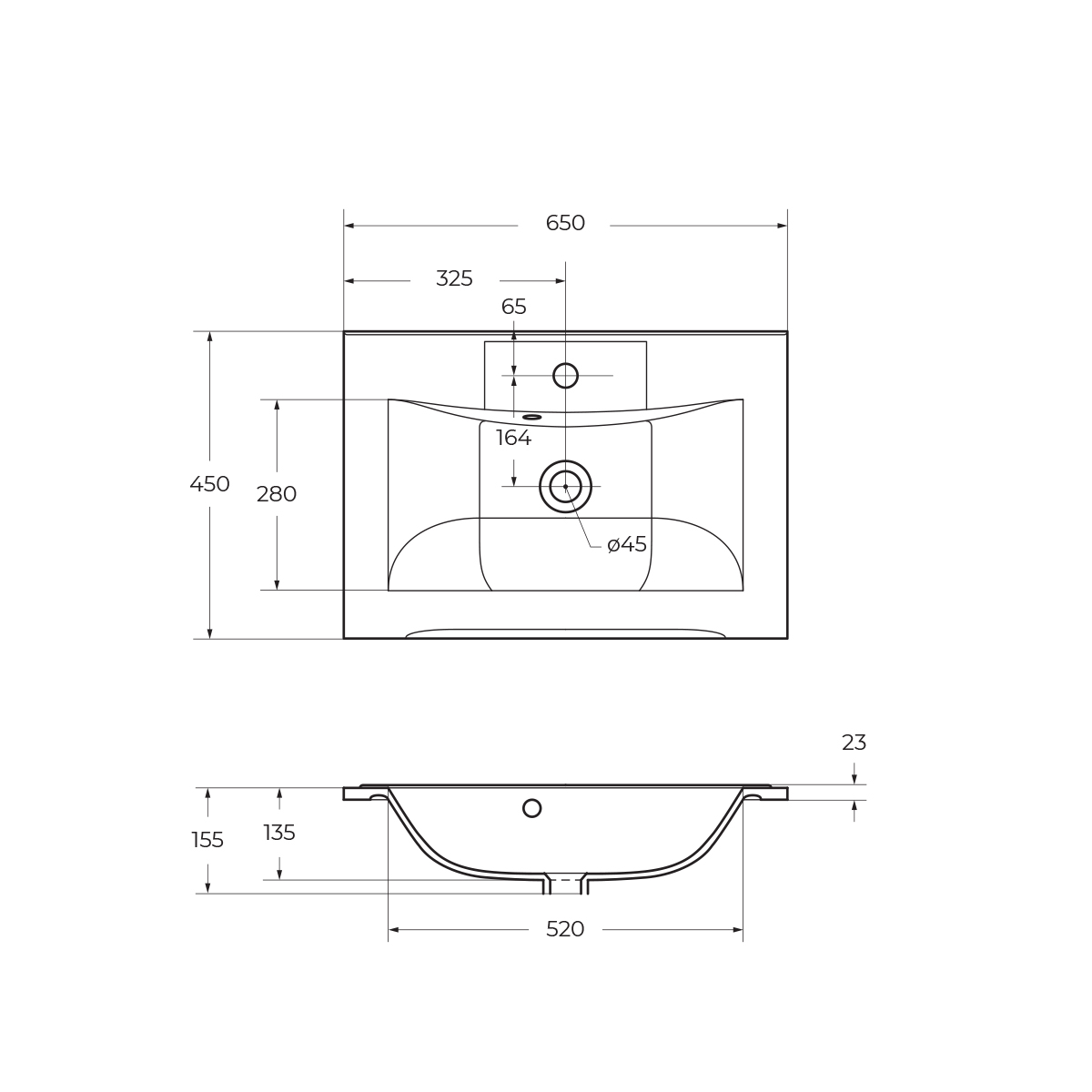 Раковина из литьевого мрамора BelBagno BB650/450-LV-MR-PR