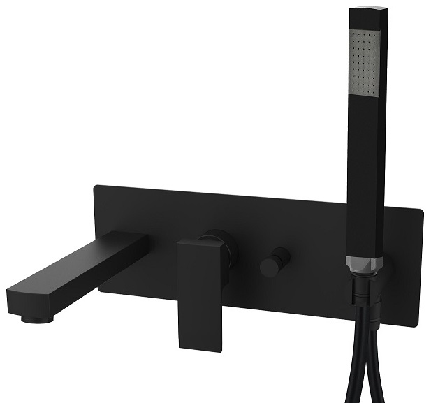 Смеситель для ванны Paffoni ELLE EL001NO встраиваемый на 2 выхода Черный матовый