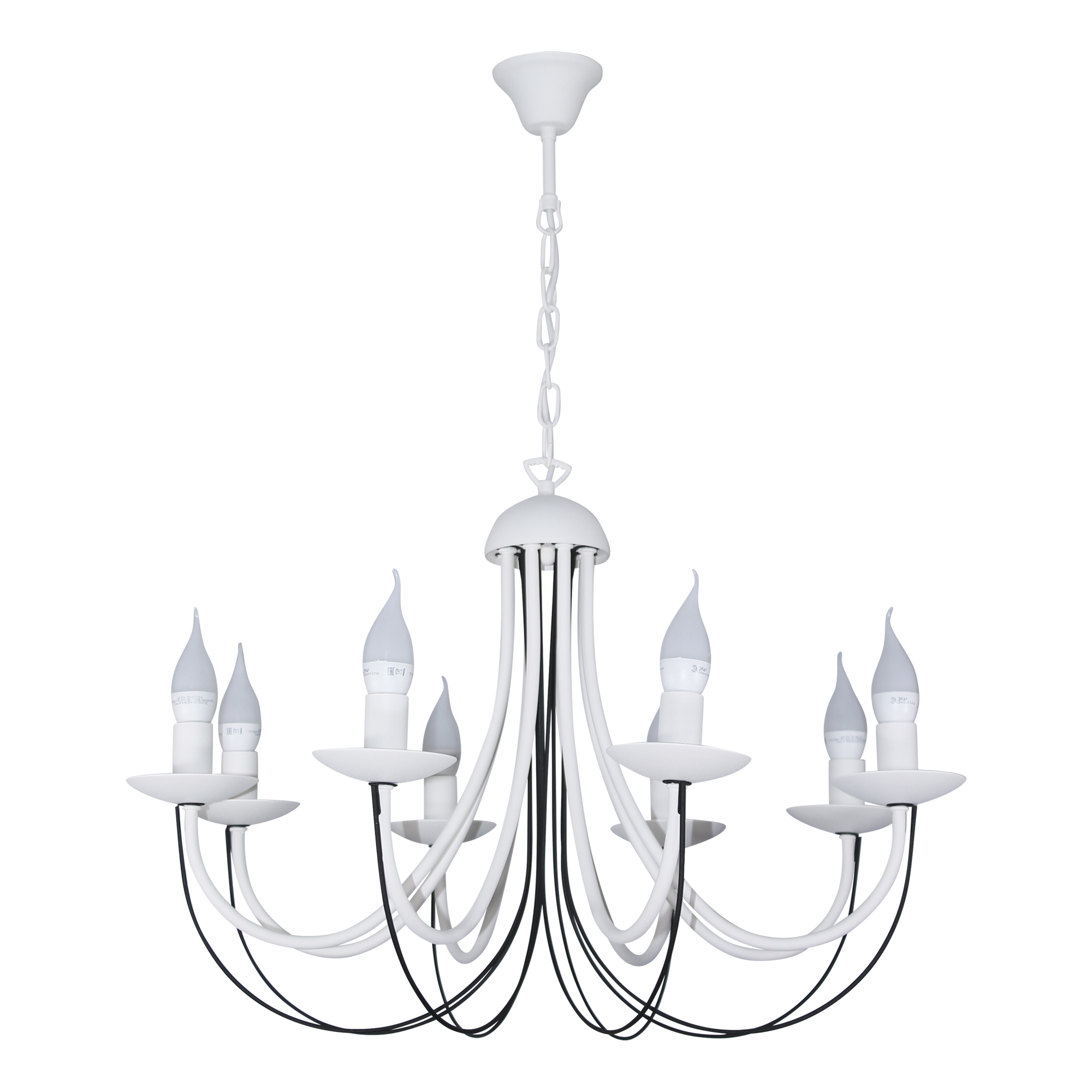 Светильник подвесной Астра 281 бел.муар. черн.муар. НСБ 01-8х60-108 Е14