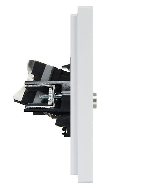Розетка 2-м TV+RJ45 кат.5E FORTE&PIANO FP236 бел. IEK FP-AK20-1-K01