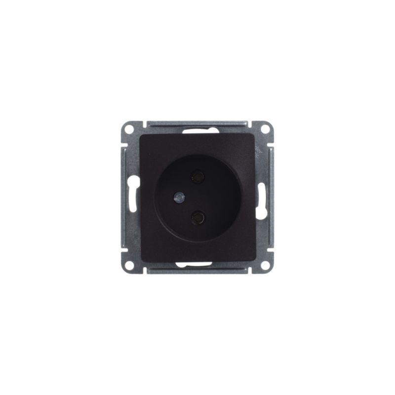 Розетка 1-м СП 1мод. Glossa 16А IP20 без заземл. механизм шоколад SE GSL000841