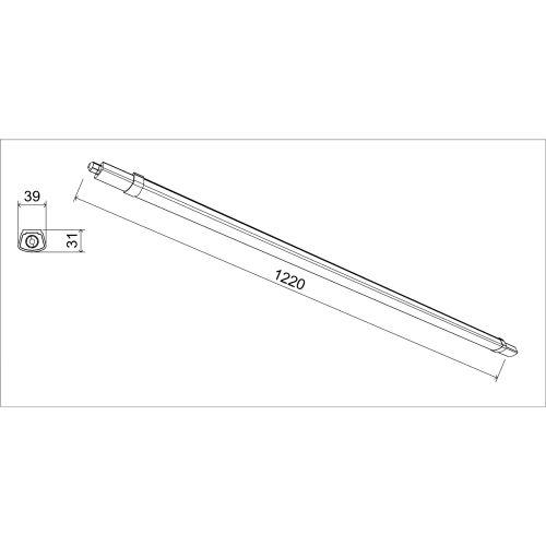 Светильник светодиодный SPP-301-36-6K-M 36Вт 6500К 3780лм IP65 1220х39х31 линейный матов. Эра Б0066942