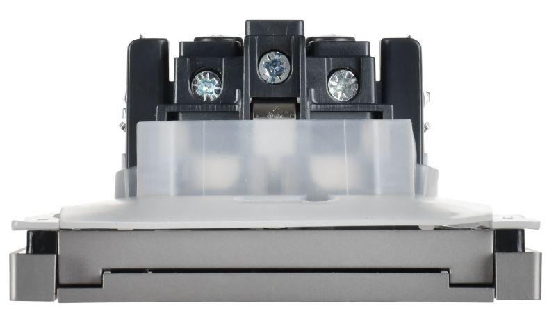Розетка СП FORTE&PIANO 16А IP44 FP521 с заземл. защ. шторки с крышкой винт. крепл. сталь IEK FP-R16-16-44-K46