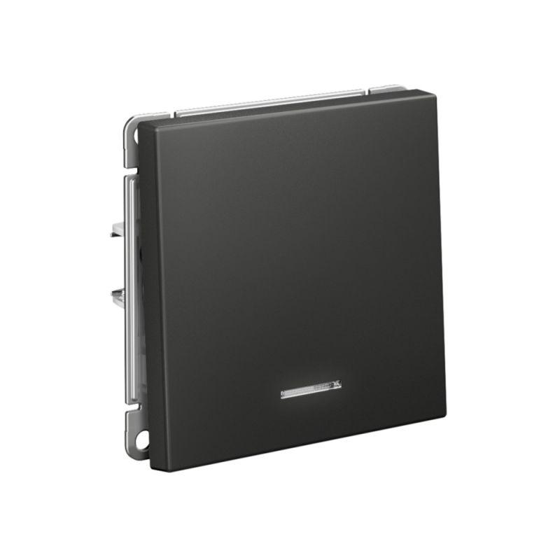 Выключатель 1-кл. ArtGallery 10AX с подсветкой быстрозажим. клем. механизм базальт SE GAL001413S