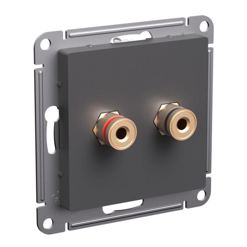 Аудиорозетка двойная AtlasDesign базальт SE ATN001487