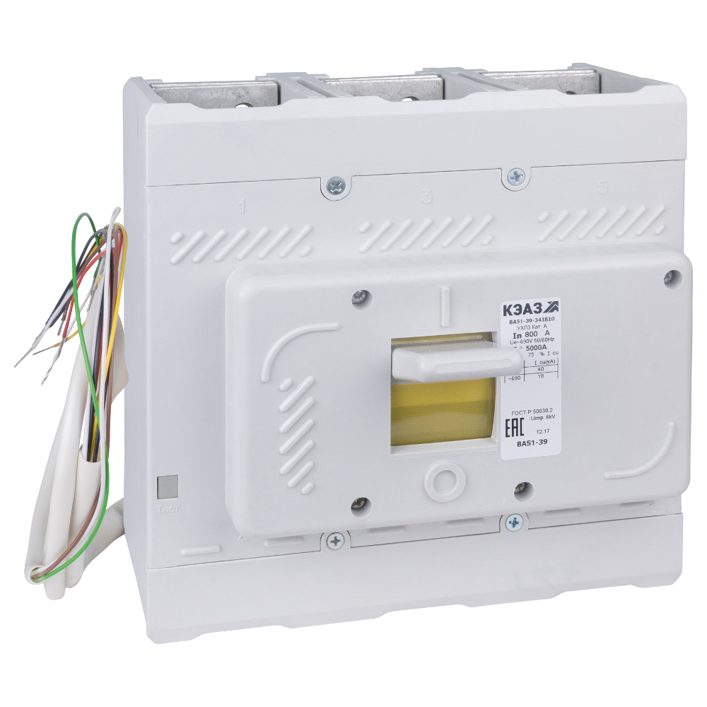 Выключатель автоматический ВА51-39-341810-630А-5000-690AC-НР230AC/220DC-УХЛ3