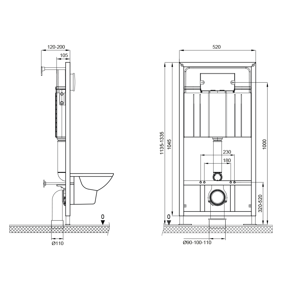 Инсталляция bettoserb sava fix slim 40006456 BETTOSERB