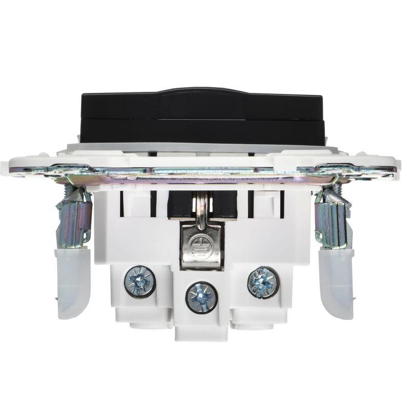 Розетка 1-м SKANDY 16А IP44 с заземл. защ. шторки с крышкой SK-R11Bl черн. IEK SK-R16-16-44-K02