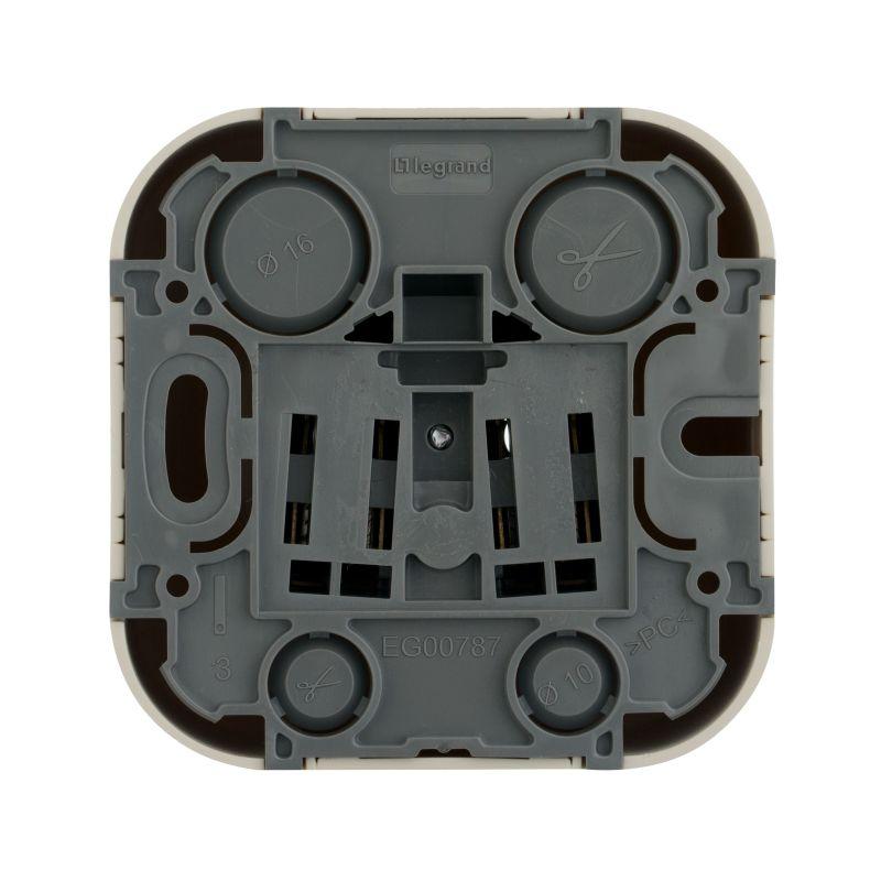 Розетка 1-м ОП Quteo 16А IP20 2P без заземл. без защ. шторок сл. кость IEK 782240