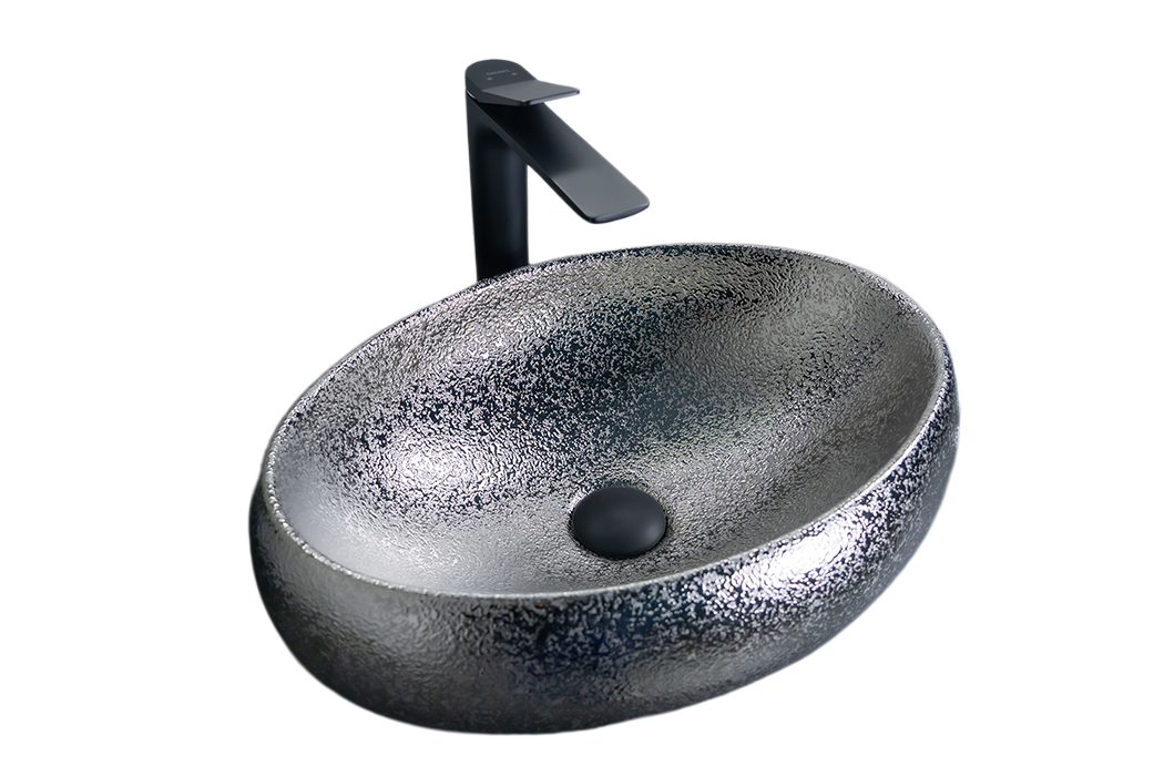 Раковина Gid 9030s 52235 накладная хром 48x34x15